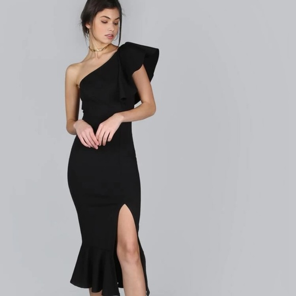 SHEIN Dresses & Skirts - SHEIN Slit Pep Hem Dress Size Medium